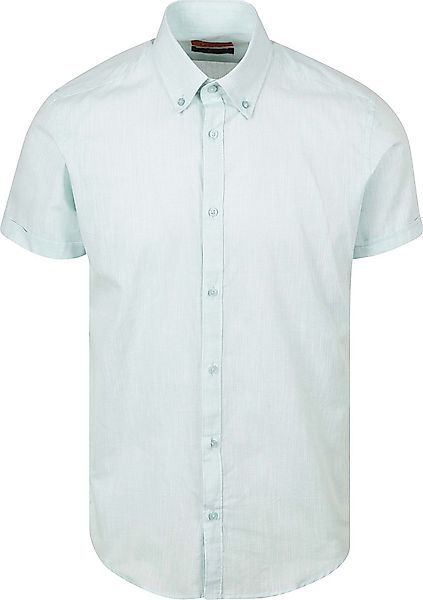 Suitable Short Sleeves Hemd Cotton Slub Hellgrün - Größe L günstig online kaufen