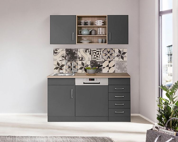 KOCHSTATION Pantryküche KS-Mali, Breite 150 cm, mit E-Geräten günstig online kaufen