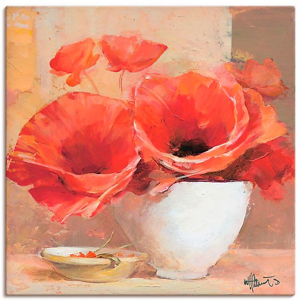 Artland Leinwandbild "Mohn II" Blumen 1 Stk. tlg. auf Keilrahmen gespannt günstig online kaufen