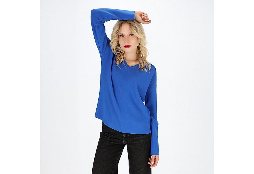 halsüberkopf Accessoires Strickpullover mit V-Ausschnitt aus Merinowolle günstig online kaufen