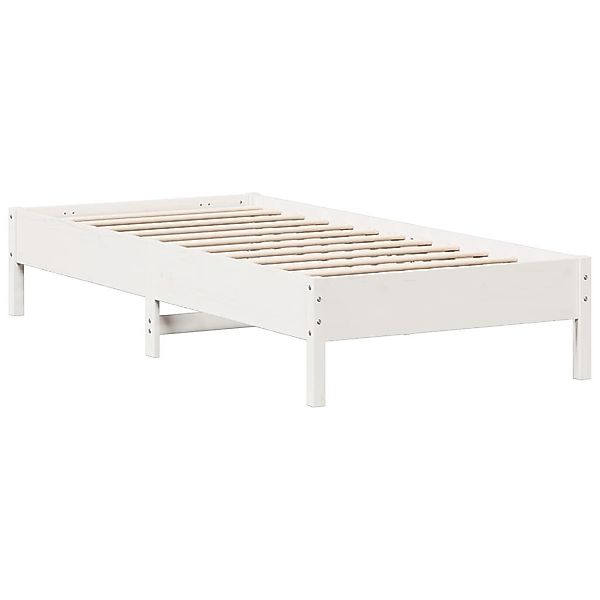 vidaXL Bettgestell, Massivholzbett Weiß 90x200 cm günstig online kaufen