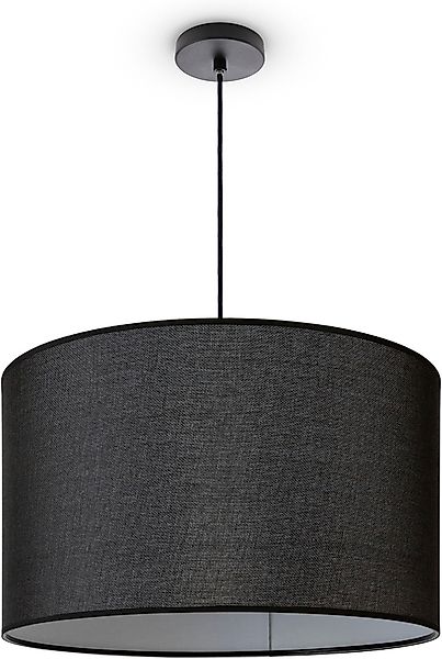 Paco Home Pendelleuchte »HUGO CANVAS UNI COLOR« E27 Wohnzimmer Stoff Lampen günstig online kaufen