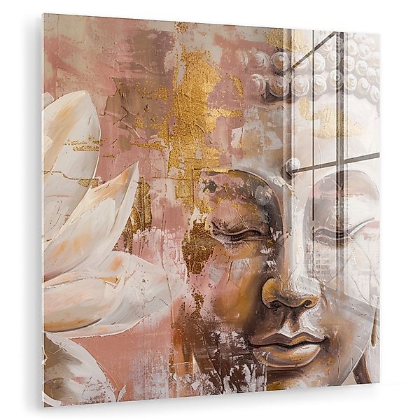 MuchoWow Acrylglasbild Buddha - Blume - günstig online kaufen