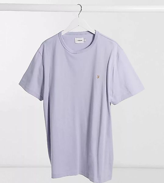 Farah – Danny – Schmales T-Shirt mit Logo in Flieder-Violett günstig online kaufen