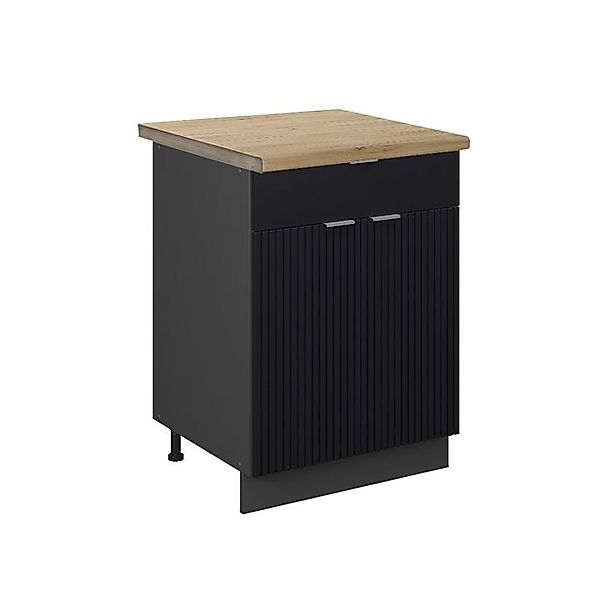 Vicco Unterschrank Fame-Line, Schwarz gestreift/Anthrazit, 60 günstig online kaufen