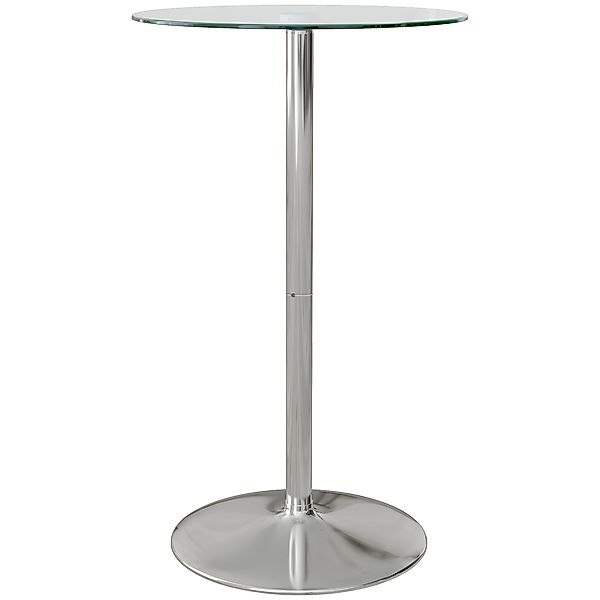 HOMCOM Bartisch Küche runder Stehtisch mit gehärteter Glasplatte 60x60x102c günstig online kaufen