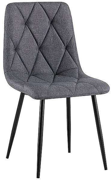 CLP Esszimmerstuhl Clairton, mit Stoff- oder Samtbezug, Metallgestell günstig online kaufen