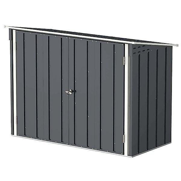 Duramax Fahrradgarage 2x1m aus Metall in Grau günstig online kaufen