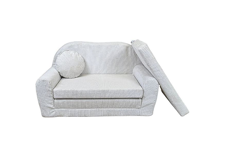 FORTISLINE Kindersofa Kindersofa Rosalia Ausklappbares Sofa aus Cord mit Ve günstig online kaufen