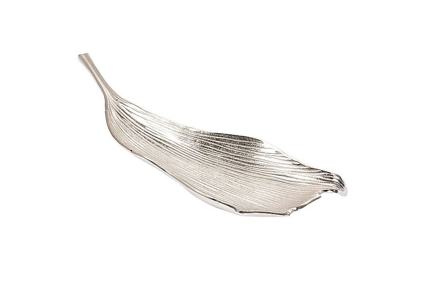 riess-ambiente Dekoschale ABSTRACT LEAF 64cm silber, Metall · im Blattdesig günstig online kaufen