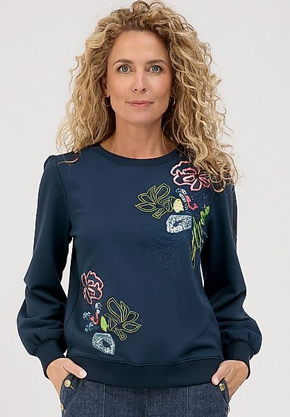 bianca Print-Shirt AMALIA mit einem Frontmotiv aus Pailletten und Stickerei günstig online kaufen