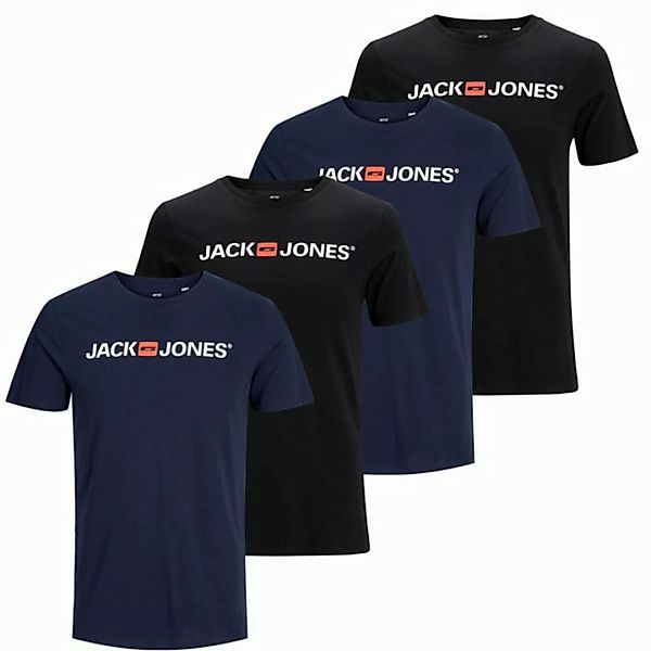 Jack & Jones T-Shirt Basic (4-tlg) LOGO TEE CREW NECK im 4er Pack günstig online kaufen