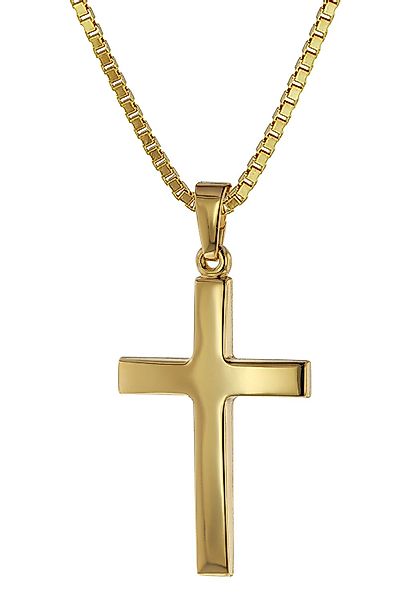 trendor Kette mit Anhänger Kreuz-Anhänger Gold günstig online kaufen