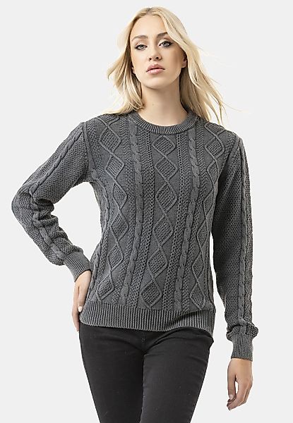 Cipo & Baxx Strickpullover "WP267" 1 Stk. mit Zopfmuster günstig online kaufen