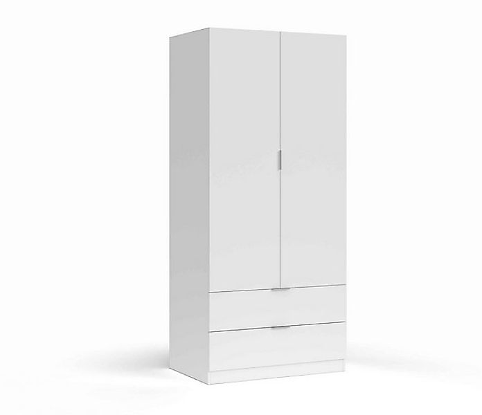 FORES HABITAT Kleiderschrank in Weiß, Holzwerkstoff - 81x180x52cm (BxHxT) günstig online kaufen