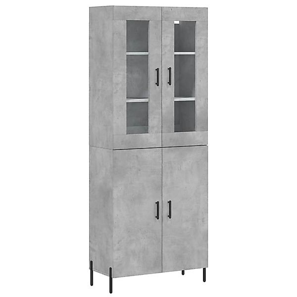 vidaXL Highboard Betongrau 69,5x34x180 cm Holzwerkstoff 3198221 günstig online kaufen