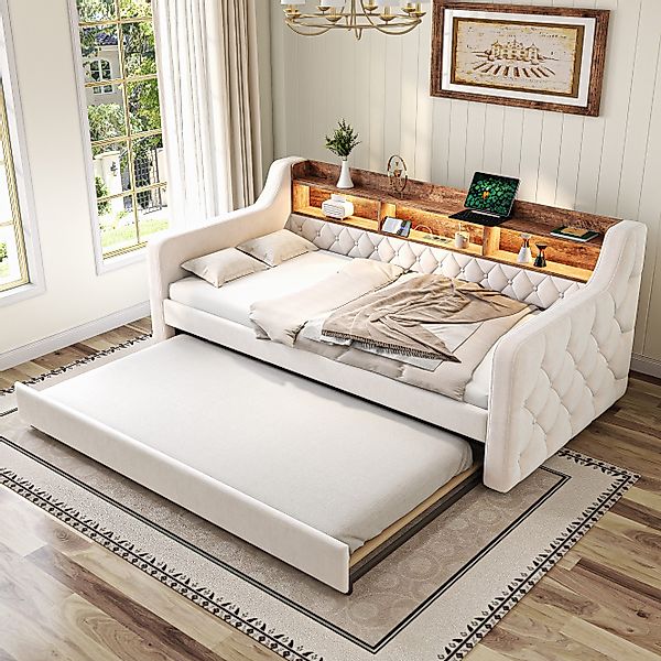 OKWISH Schlafsofa Polsterbett Funktionsbett, aus Samt günstig online kaufen