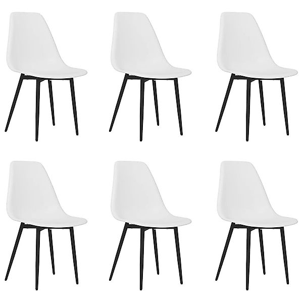 vidaXL Esszimmerstuhl Esszimmerstühle 6 Stk. Weiß günstig online kaufen