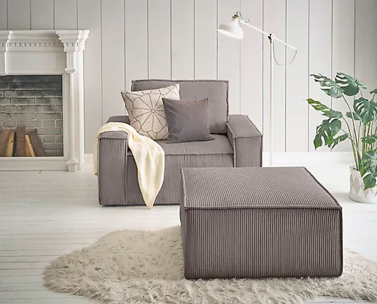 Home affaire Sessel »SHERWOOD« Loveseat und Hocker im Set, passend zur Pols günstig online kaufen