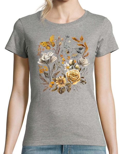 Youth Designz Print-Shirt Flowers Botanic Damen günstig online kaufen
