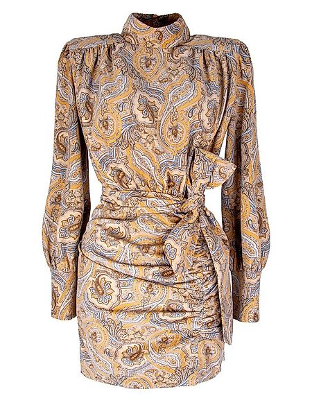 RUA & RUA Minikleid mit Drapierung, Paisley-Muster, Baumwoll-Velour Partykl günstig online kaufen