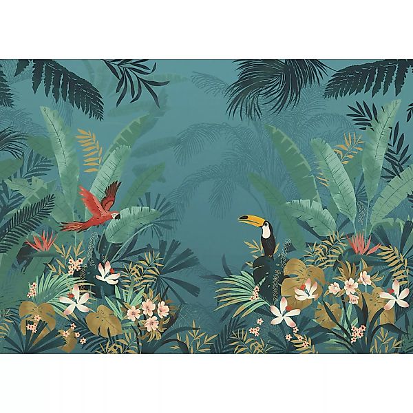 Komar Vliesfototapete Enchanted Jungle 350 cm x 250 cm günstig online kaufen