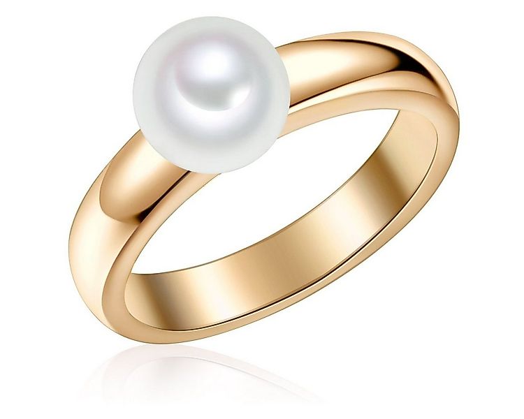 Valero Pearls Silberring gelbgold, mit Süßwasser-Zuchtperle günstig online kaufen