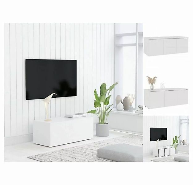 vidaXL TV-Schrank TV-Schrank Weiß 80x34x30 cm Spanplatte Lowboard günstig online kaufen