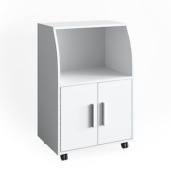 Vicco Rollcontainer Elio Rollbare Küchen-Minibar Weiß 55x83 cm günstig online kaufen