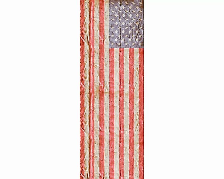 Dekopanel "Flagge USA" 1,00x2,80 m / Glattvlies Perlmutt günstig online kaufen