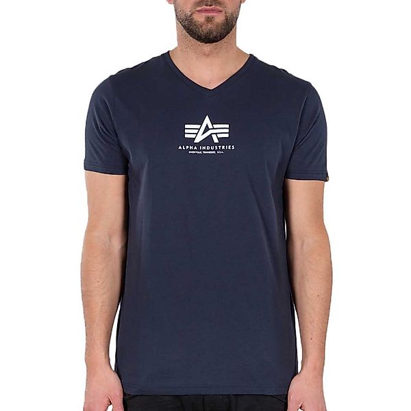 Alpha Industries Basic Ml T-shirt Mit V-ausschnitt XS Rep Blue günstig online kaufen