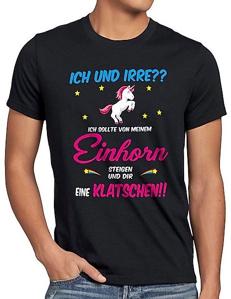 style3 T-Shirt ICH und IRRE? Einhorn absteigen klatschen Einhörner Fun Spru günstig online kaufen