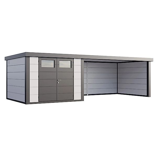 Gerätehaus Classico 3030 mit Lounge XL Rechts 762 cm x 238 cm Weiß günstig online kaufen