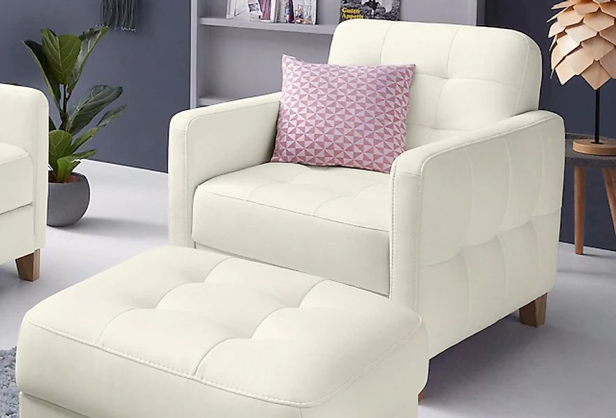 exxpo - sofa fashion Sessel »Elio, Loungesessel, aufwendige Detailverarbeit günstig online kaufen