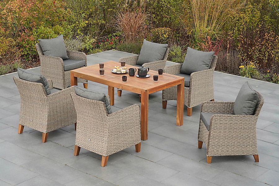 MERXX Garten-Essgruppe "Avellino", (7 tlg.), inkl. Auflagen günstig online kaufen
