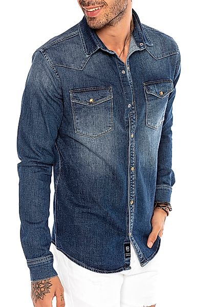 RedBridge Jeanshemd zeitloses Freizeithemd Premium Denim günstig online kaufen