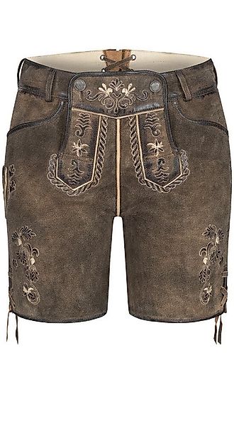 Nübler Trachtenlederhose Lederhose kurz Viona M in Hellbraun von Nübler günstig online kaufen