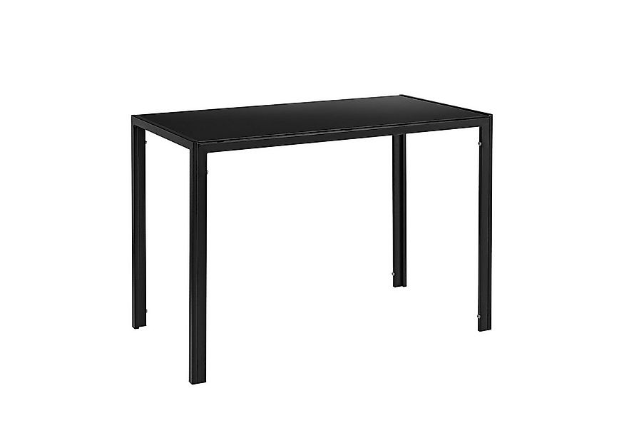 en.casa Esstisch, »Enschede« mit Glas Tischplatte Schwarz günstig online kaufen