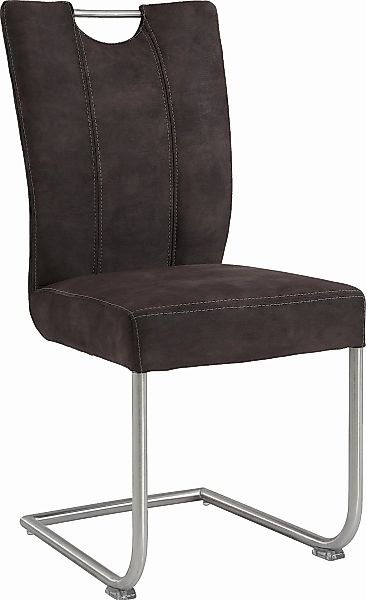 NIEHOFF SITZMÖBEL Freischwinger "Pia" (Set) 2 Stk.Gestell Edelstahl gebürst günstig online kaufen