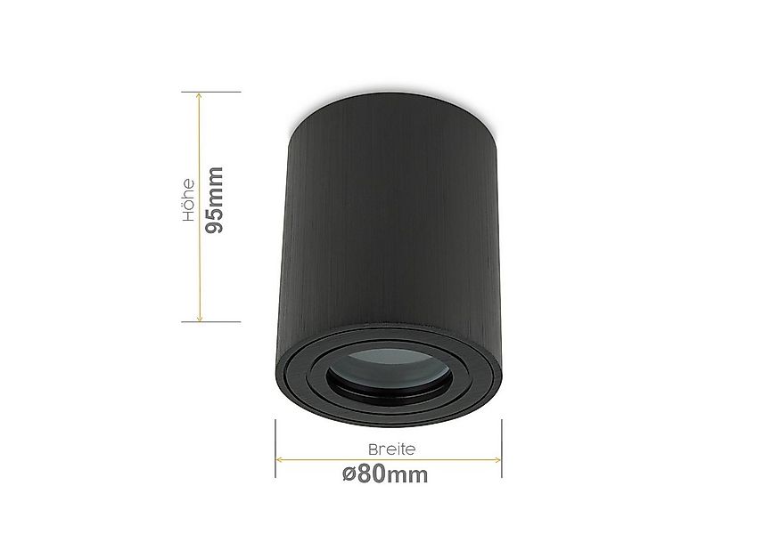 Sweet LED Aufbauleuchte 4er Set IP44 Aluminium Deckenspots rund für Bad & K günstig online kaufen