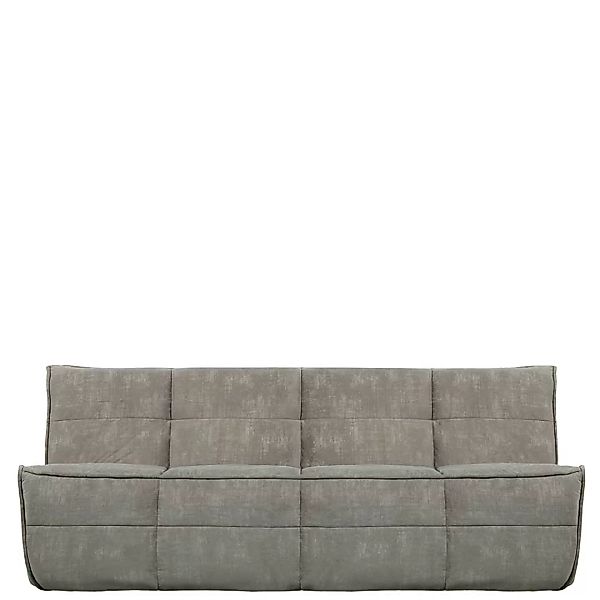 Dreisitzer Sofa in Grau Samt 210 cm breit günstig online kaufen