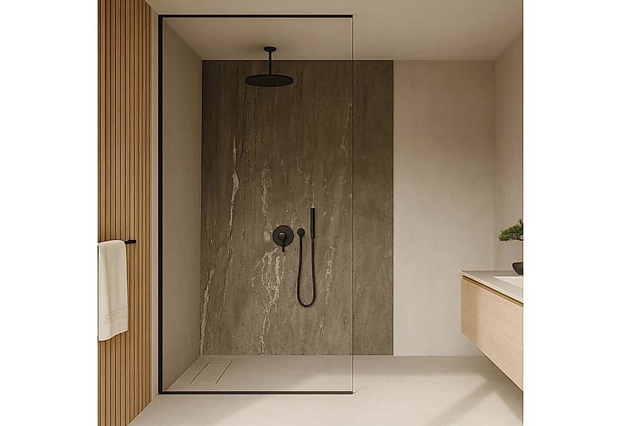 neu.haus Duschrückwand, (Set, 4-tlg), Wandpaneel »Bladel« 120 x 60 cm Ash G günstig online kaufen