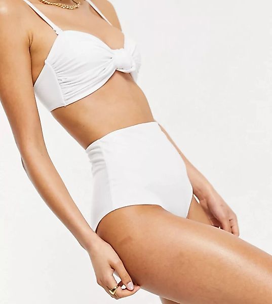 ASOS DESIGN Tall – Mix and Match – Hoch geschnittene Bikinihose aus recycel günstig online kaufen