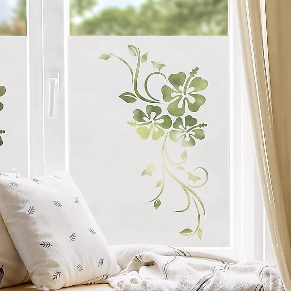 Fensterfolie Hibiskus-Ecke II günstig online kaufen