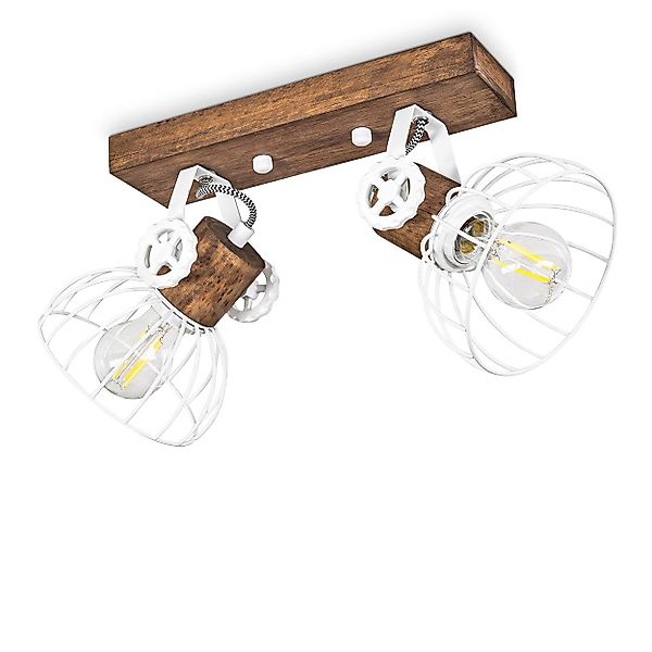 hofstein Deckenleuchte »Cotes« Deckenlampe aus Holz/Metall, günstig online kaufen