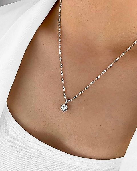 DANIEL CLIFFORD Kette mit Anhänger 'Mirielle' Damen Halskette Silber 925 Kr günstig online kaufen