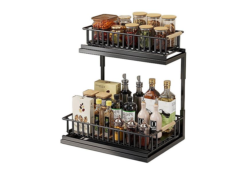 GLIESE POWER Küchenregal 2-stufiger ausziehbarer Gewürzregal, Packung 1-tlg günstig online kaufen