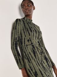 Apricot Druckkleid Streifenkleid, (2-tlg., Stoffgürtel) mit günstig online kaufen