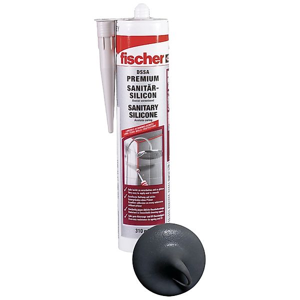 Fischer Sanitärsilicon DSSA Anthrazit 310 ml günstig online kaufen