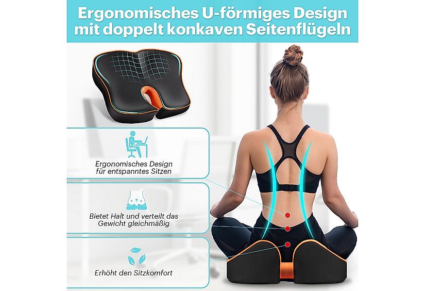 POPOLIC Sitzkissen Kissen Stuhlkissen, Erhöh Sitzkomfort, Ergonomisches Sit günstig online kaufen